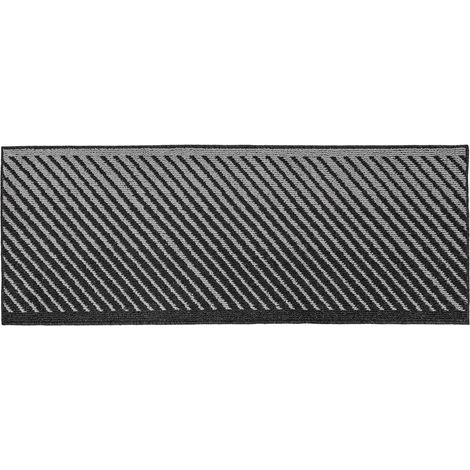Stellar Machine Washable Latex Backed Runner, 57x150cm, Black (1/4)
