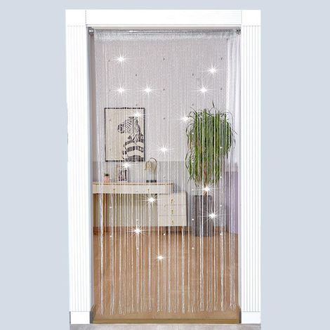Rideau de porte perlé, moustiquaire pour portes et fenêtres, séparation de pièce, panneaux de porte, salon, chambre, placard (1/5)