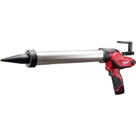 Milwaukee 4933441670 – M12PCG/600 A-201B pistola di chimici 1 batteria M12 li ion 2,0 Ah, con supporto da 600 ml, díal compatibile e interruttore elettronico variabile e scatola di cartone (1/3)