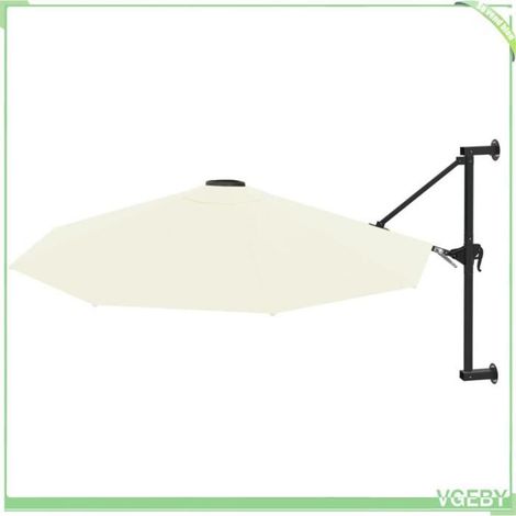 Parasol mural - FAFEICY - 44863 - 300 cm - Inclinable - Manivelle & 8 nervures (1/5)