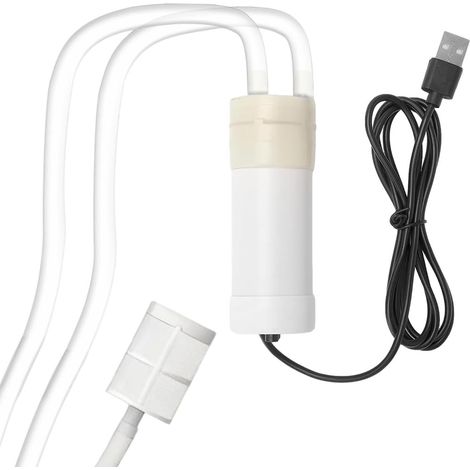 Mini Pompe à Eau Électrique, Pompe à Vide Auto-amorçante 5 V Alimentée par USB, Petite Pompe Silencieuse avec Tuyau PVC 1 m (1/5)