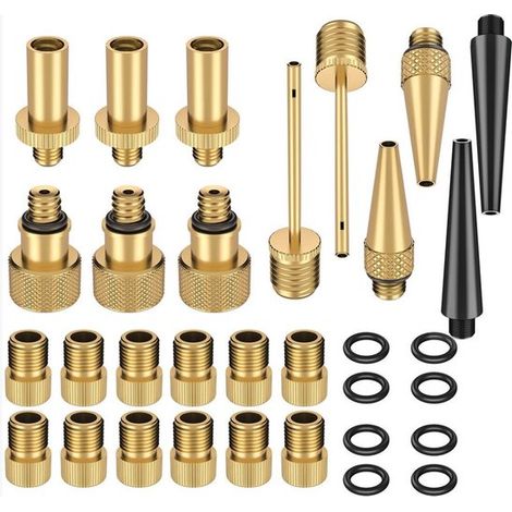 Adaptateur pour pompe à ballon, adaptateur pour valve de voiture, adaptateur pour valve de vélo, adaptateur pour aiguille de pompe à ballon, adaptateur pour pompe, adaptateur pour pompe à vélo, adapta (1/5)