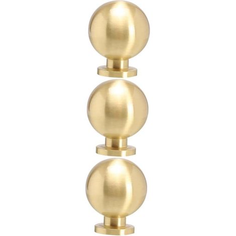 pezzi di pomelli a sfera per mobili da cucina, pomelli decorativi per mobili, maniglie per cassetti, pomello in ottone dorato, pomello rotondo per mobile da bagno, pomelli (1/4)
