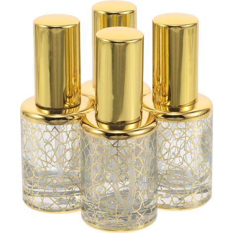 Set of 4 Glass Perfume Spray Bottles, 12ml, Fine Spray, Easy Cleaning, Refillable for Travel and Everyday Use (1/5)