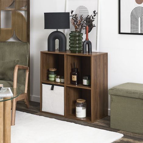 Meuble - Home Deco Factory - Tiffany - Rangement Modulable - 4 Cases - Marron