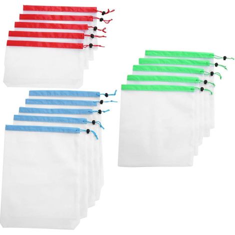 15PCS Polyester Tote Bag Set - Stylish and Durable Reusable Grocery Bags for Groceries, Beach and Travel (1/5)