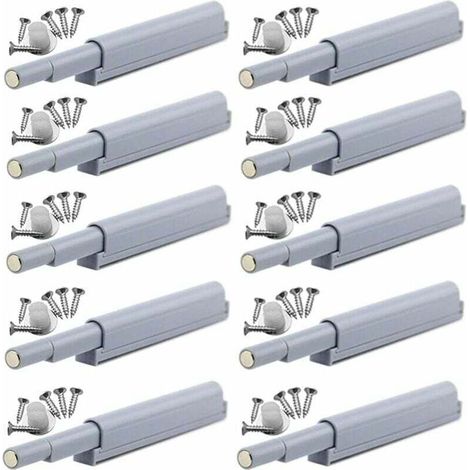 Fermeture magnétique push-open pour meuble – Lot de 10 – POM plastique et néodyme – Installation facile sans poignée (1/4)