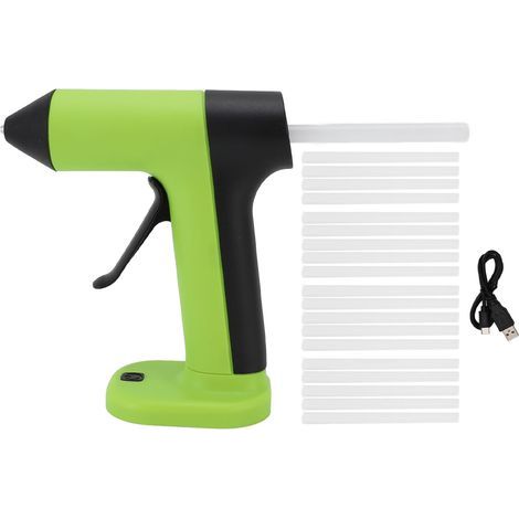 Kabellose Heißklebepistole, tropffrei, USB-aufladbar, mit 30 Klebesticks, automatischer Abschaltung, für DIY, Basteln, umweltfreundlich (1/5)