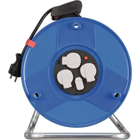 Enrollador de cable Garant 50m H05VV-F 3x1,5 mm² 3 con protección Enchufe.