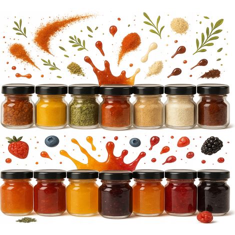 100 tarros de 40 ml con tapa para mermelada de miel, ideales como regalo de boda.