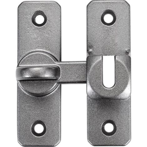 Poignée de serrure de porte de sécurité très résistante, serrure de sûreté de qualité commerciale et résidentielle, pêne coulissant ajustable 90-180, argent. (1/5)