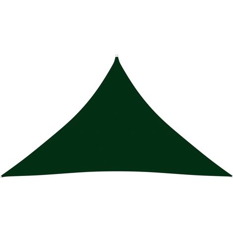 Voile de parasol Tissu Oxford triangulaire 5x5x6 m Vert foncé (1/5)