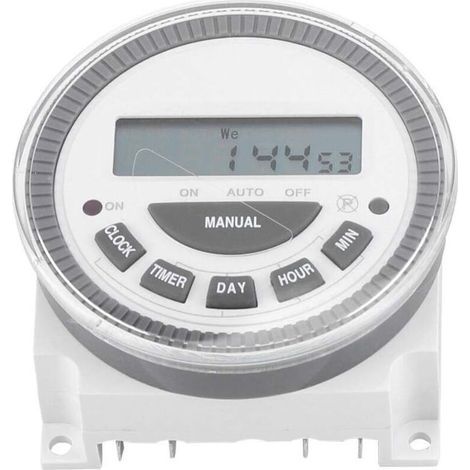 16A Minuterie Hebdomadaire Horloge Programmable Hebdomadaire Programmateur Interrupteur Relais avec Cache Anti Poussière pour Appareils Ménagers Lampe (1/4)
