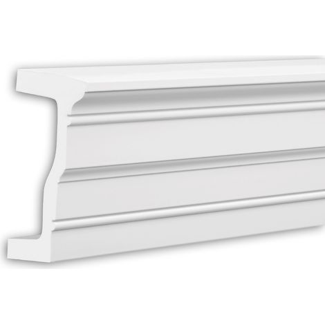 Architrav 434302 Profhome Fassadenprofil Stuckleiste Außenstuck Neo-Klassizismus-Stil weiß 2 m