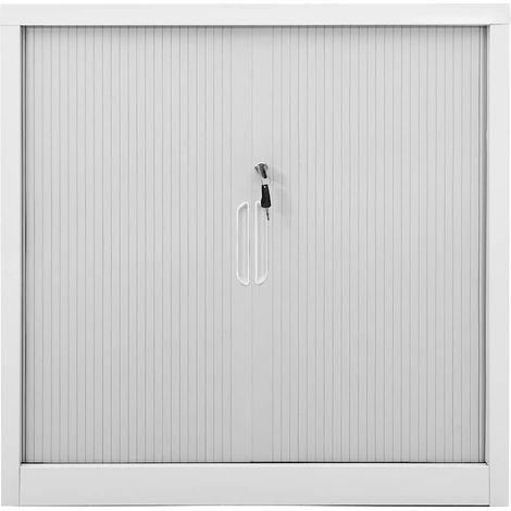 Maison Exclusive - Armadio con Ante Scorrevoli Grigio 90x40x90 cm in Acciaio (1/5)