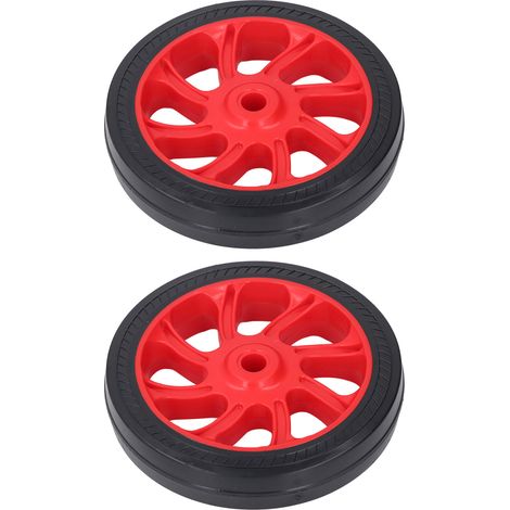 Decdeal Roues de remplacement de compresseur d'air, 2 pièces, 6 pouces en caoutchouc avec trou de 12mm de diamètre, pièces universelles, accessoires
