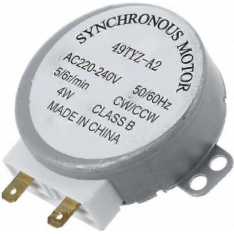Moteur synchrone 220-240V 50/60Hz 5/6tr/min 4W pour plat tournant micro-ondes, remplacement pièce détachée, rotation lente, compatible four, alimentation standard. (1/4)