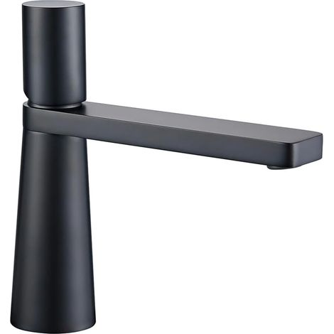 Robinet Mitigeur De Salle De Bains, Lavabo En Laiton, Trou Unique, Poignée Unique, Eau Chaude Et Froide, Robinet Mitigeur Monté Sur Le Pont (1/5)