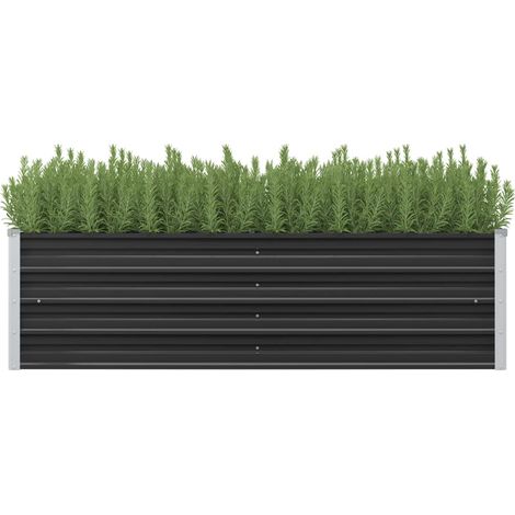 Lit surélevé de jardin Anthracite 160x40x45 cm Acier galvanisé (1/5)