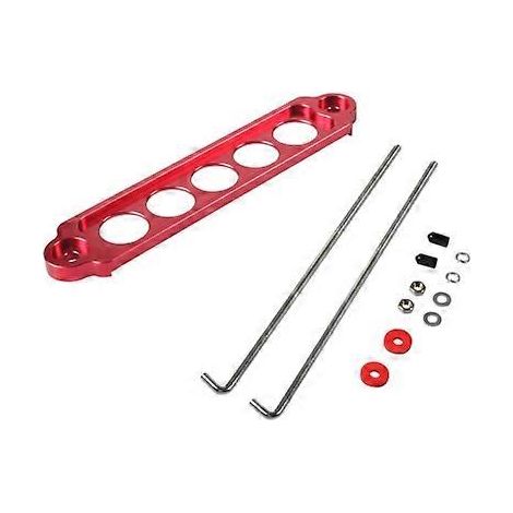 Support de montage de batterie en alliage d'aluminium à 5 trous pour voiture A8681-02 (rouge) ( ) (1/4)