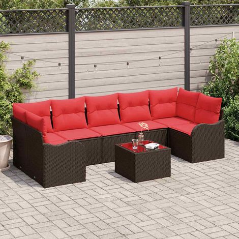 Teenpull – Sofa Set 8 stk. 7-Sitzanzahl Braun Poly-Rattan (1/5)