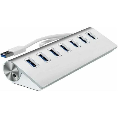 Hub USB 3.0 en Aluminium, 7 Ports de données USB 3.0 Super Speed, Compatible Windows PC Laptop (1/4)