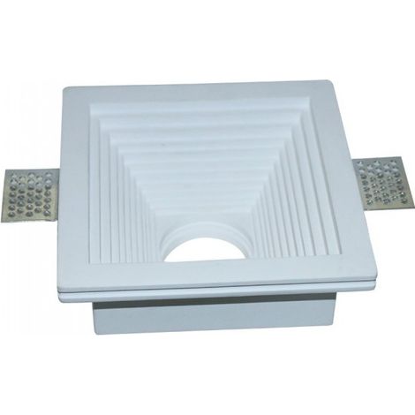 V-TAC VT-867 Portafaretto LED da Incasso Quadrato o Rotondo GU10 e GU5.3 (MR16) Corpo in Gesso Bianco - SKU 3151-SKU 3152  QUADRATO