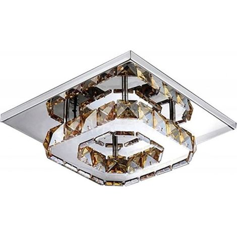 LÁMPARA de TECHO APP405-C CUADRADO GLAMOUR CUADRADO 2-PUNTOS de LUZ 8W 20,5X20,5X6CM