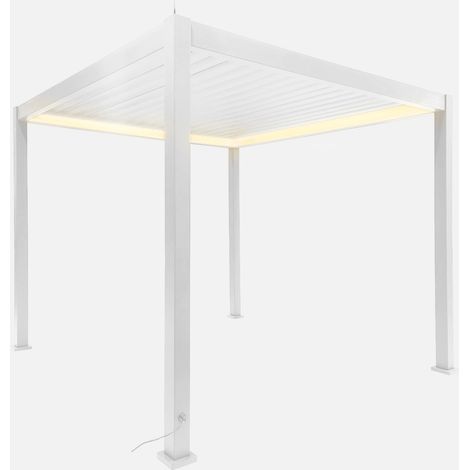Pérgola bioclimática 3x3m eléctrica de aluminio con iluminación LED (1/5)