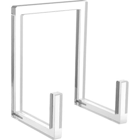Tellerständer, quadratischer Ständer aus transparentem Acryl (1 Stück) (1/5)