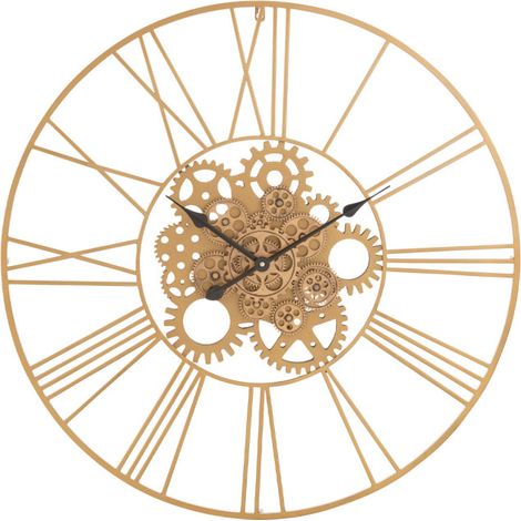 Horloge Murale Design "Pietro" 80cm Or (1/2)