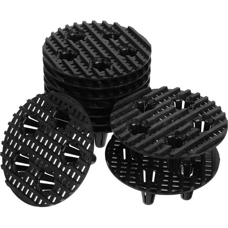 Rehausseur Pot de Fleurs Rond en Plastique 10pcs pour Plantes en Pot Intérieur et Extérieur, Support Anti Pourriture des Racines et Protection Terrasse (1/5)