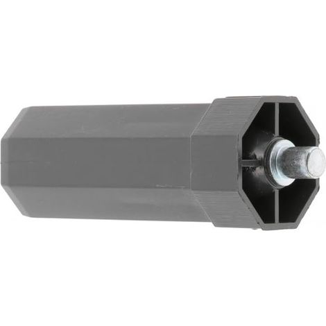 Embout de tube de volet roulant octogonal en PVC noir Fenêtre Sortie Baie vitrée Store, pour tube octogonal de 40 mm sortie Ø 10 mm mâle sortant (1/2)