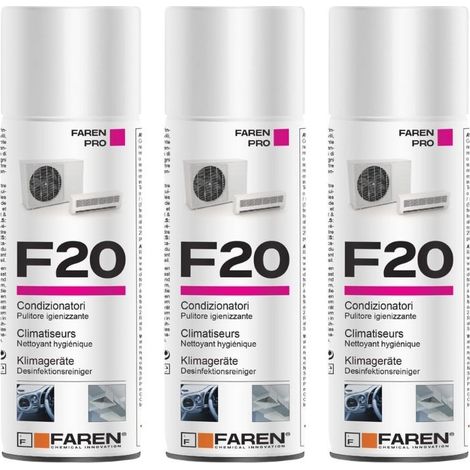 Farmicol Faren F20 Spray Igienizzante per Climatizzatori e Auto 400ml - 3pz