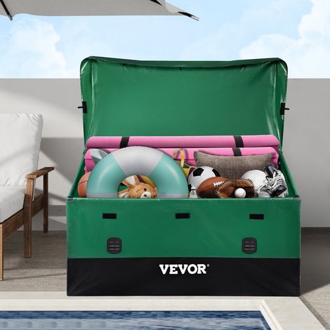 Boîte de Rangement Extérieur 660 L Coffre de Stockage Jardin Étanche Portable Cadre Galvanisé Bâche PE Garder Outils Garage Jouets des Enfants pour Maison Camping Terrasse Piscine 155x63x75 cm (1/5)