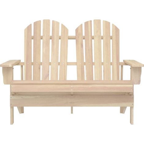 Maison Exclusive - Adirondack-Gartenbank 2-Sitzer Massivholz Tann