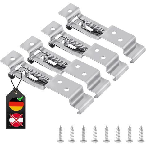 Support Plaque Immatriculation, Lot de 4 Supports de Plaque d'Immatriculation Voiture, Support de Plaque d'Immatriculation sans, Robustes et Stables, pour Caravanes Et Remorques (1/5)