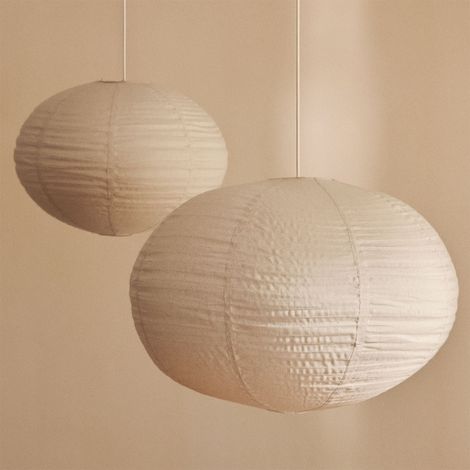 Set di 2 lampade a sospensione da soffitto in lino Elijah SKLUM            