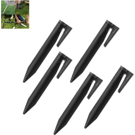 5 picchetti per teloni, picchetti per bordi neri, picchetti in plastica per tende, picchetti per tende da campeggio H (1/5)