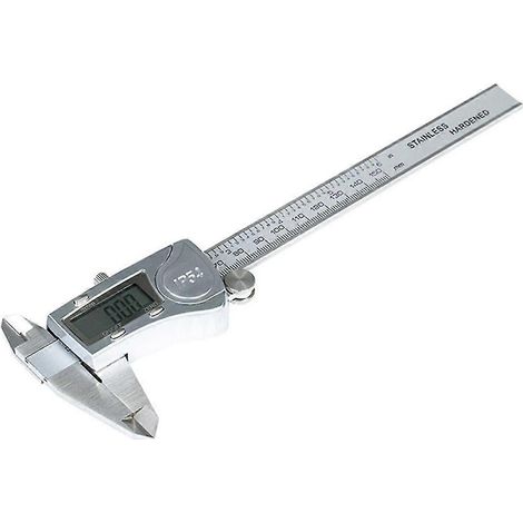 Elektronischer digitaler Messschieber aus Edelstahl, Schutzart IP54, 150 mm (6 Zoll), mit LCD-Anzeige