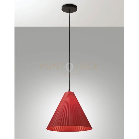 CONE SOSPENSIONE BORDEAUX 1 LUCE ATTACCO E27 IN METALLO E PLASTICA RICICLATA