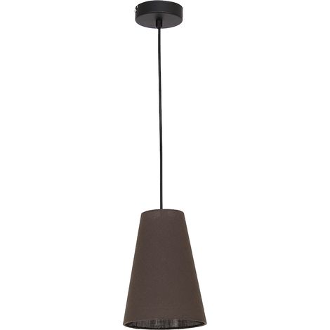 Hängeleuchte Braun E27 Stoff Modern Hängelampe (1/5)