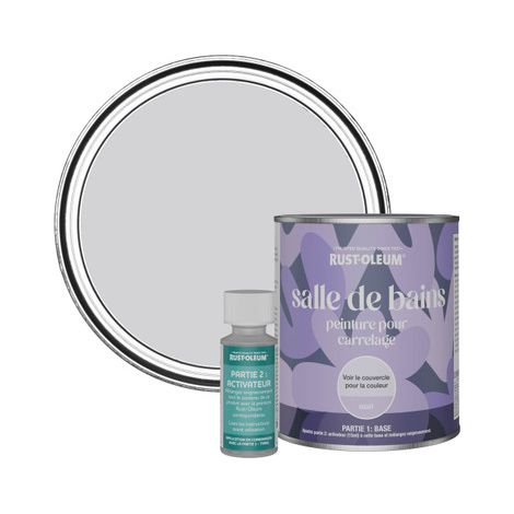 Peinture pour Carrelage de Salle de Bain, Finition Mate - Ombre Lilas 750ml (1/3)