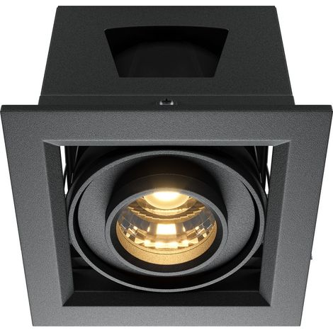 Maytoni Metal Modern Spot encastré noir 3000K 650lm (1/2)