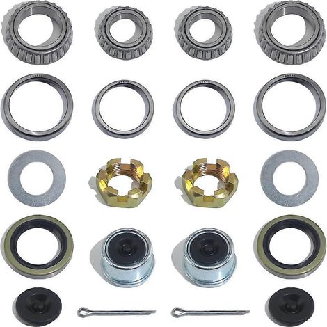 2 kits de roulements d'essieu pour remorque de bateau 3500 lb, kits de roulements L68149 L44649, joints de graisse 171255TB/10-19 (1/5)