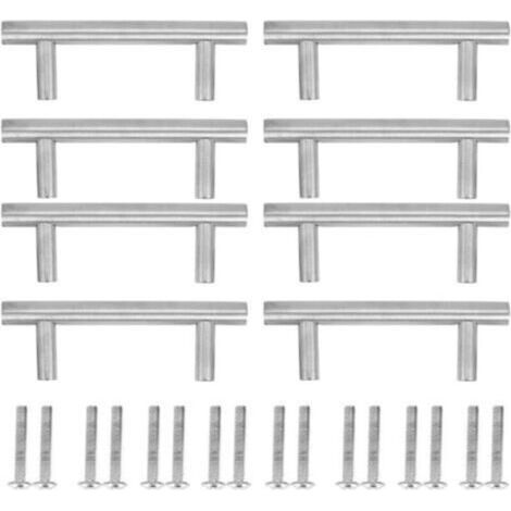 8Pcs Stainless Steel T Handles for Home Furniture Cabinets Drawers Cabinet Doors (1/5)