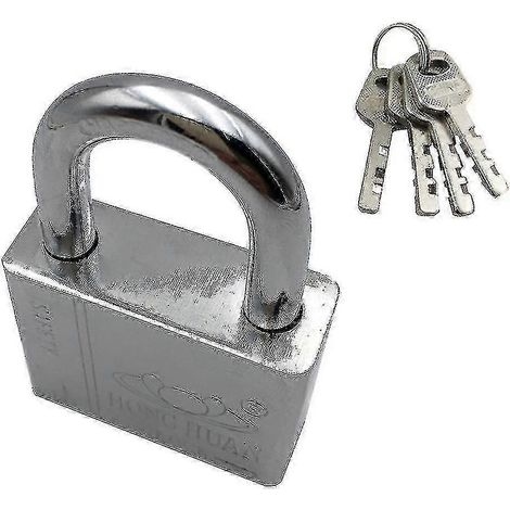 Cadenas résistants aux intempéries, cadenas en U robuste en acier, avec 8 clés (1/5)