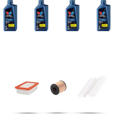 Kit tagliando 3 FILTRI e 4L OLIO compatibile con Peugeot 5008 1.6 16v 115kw dal 2009 (1/5)