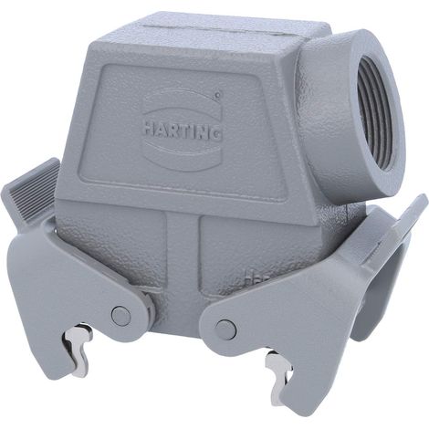 HARTING Han 10B Capot haut, 1xPG21 sortie de câble latérale, avec 2 étriers transversaux Presse-étoupe PG21 Plage de serrage 11,0 mm - 18,0 mm - 1 Stück (1/3)