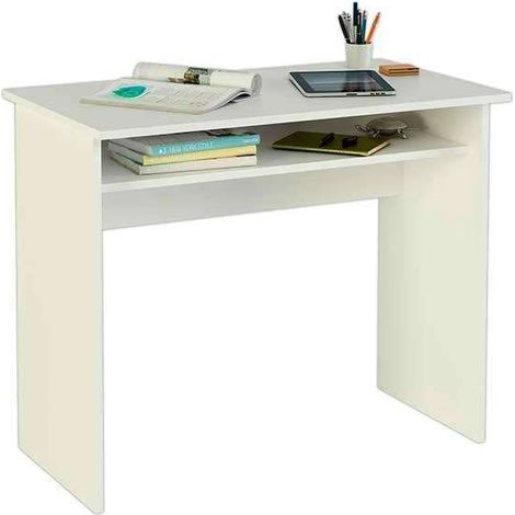 MB mesa de estudio 50x90cm k9465b c/ balda blanco , Mesa de estudio de color blanco Balda inferior Medidas montada: 740x900x500mmSe caracteriza por ser un modelo de mes